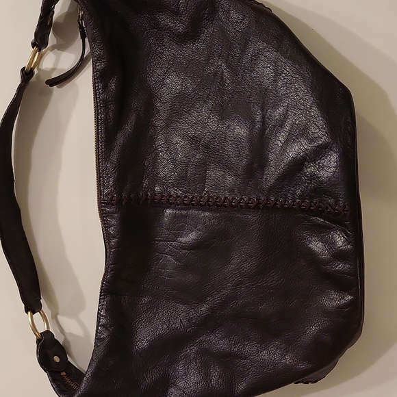 Sigrid Olsen brown leather hobo - Picture 1 of 7